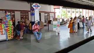 Kanchanjunga Express leaves  Badarpur Station on the way to Lumding