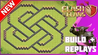 New SUPER COOL Th11 Trophy Base | The Spiral! (3D Base) [Build+Replays] - Bomb Tower (25 Walls)