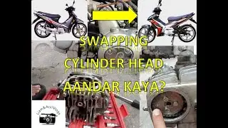 SWAPPING CYLINDER HEAD RUSI 110CC, AANDAR KAYA? #diy #LiamandArzlVlogs#Rusi