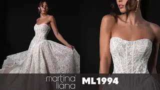 Strapless Lace Ballgown Wedding Dress with Basque Waist | Martina Liana ML1994