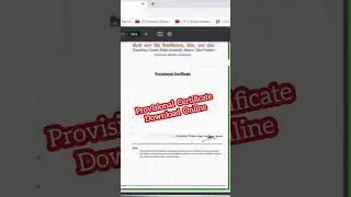 how to get provisional certificate from CCS University online #shorts #ccsu #provisionalcertificate