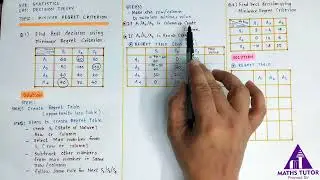 Minimax Regret Criterion | Decision Making Under Uncertainty | Chp: Decision Theory