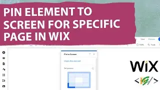 How to Pin Element to Screen for Specific Page in Wix Website