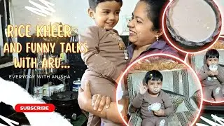 My 1st video🤩🤗|| Made Rice Kheer with Aru😋❤️ #ricekheerrecipe #1stvideo #funnyvideo 