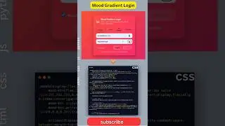 🎨 Mood Gradient Login Page | Watch Background Change with Your Mood! 😍🔥