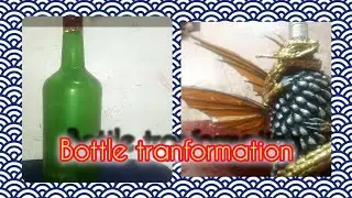 beautiful bottle art dragon making idea