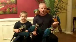 Daniel and Matthew showing 2 month old babies