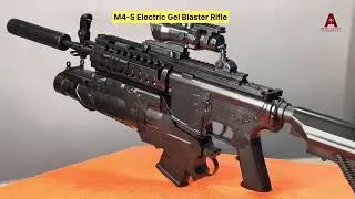 M4-S Electric Gel Blaster Rifle &ndash; Black Edition With Fake Howitzer