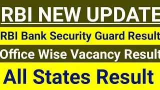 RBI Bank Security Guard Result 2021, RBI Security Guard Result, RBI Bank Security Guard Vacancy 2021