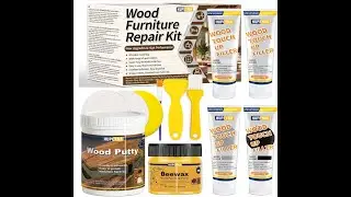 How to use: Tech Gray Series Wood Repair Kit, Wood Furniture Repair Kit, Wood Filler, Putty, Beeswax