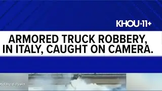 Armored truck robbery in Italy caught on camera