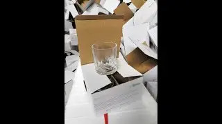 Set of 4pcs High White Whisky Glass under Packing