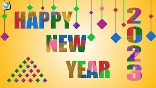 How to Create Happy New Year 2023 Design।। Corel Draw Graphics Design