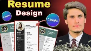 How to Create Professional Resume in Canva|| Free Canva Design Tutorial for Beginners 