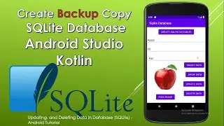 How to backup SQLite database in Android Studio using Kotlin