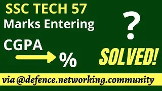 SSC-Tech/TGC/TES: Filling CGPA to Marks Correctly on Join Indian Army Website