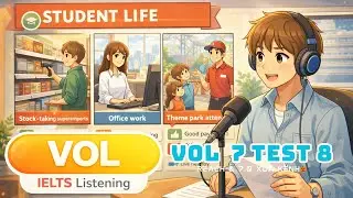 🎯 IELTS Listening Podcast - VOL 7 TEST 8 FULL 4 SECTION- | Phụ đề Anh & Việt |