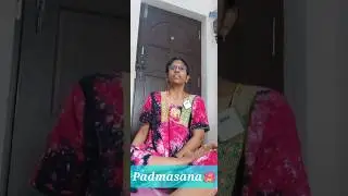 Padmasana🪷 Lotus Pose  for Women Housewife #yoga #health #padmasana #easy &lrm;@kamalasinsight&nbsp;