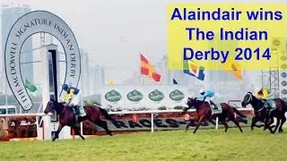 Alaindair ridden by Y S Srinath wins The Indian Derby 2014