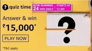 Amazon Quiz Answers Today | Win 15000 Amazon Pay Balance | 12 March