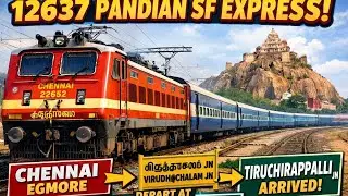 12637 Pandian SF Exp Chennai to Madurai Jn ‼️ Depart Virudhachalam Jn to Tiruchirapalli Jn Arrived .
