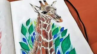 Jirafa / pintando con acrilico