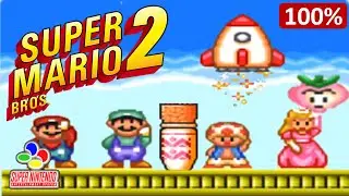SUPER MARIO BROS 2 (SMB2) - Walkthrough 100% (SNES) / Secret Ending | NostalGamerBR