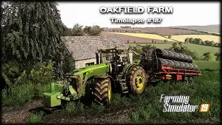 Harvesting BARLEY, baling/collecting CLOVER, seling STRAWBERRY | Oakfield farm | FS19 Timelapse #187