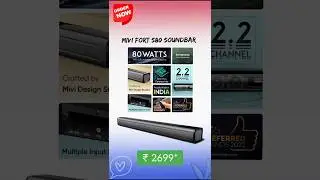 Mivi Fort S80 Soundbar 2 inbuilt Subwoofer Bluetooth Soundbar Speaker #mivi #speaker