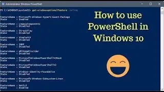 How to use Windows Powershell in Windows 7/8.1/10