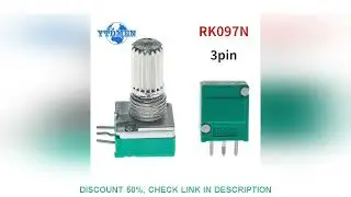 5 pe&ccedil;as potenci&ocirc;metro 3pin rk097n b100k b1k b5k b10k b20k b50k b500k rk097 potenci&ocirc;metros amplificad