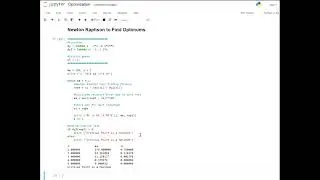Newton Raphson to Find Optimums - Python Code