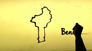Benin Outline Map Sand Art Video, National Anthem of Benin #benin