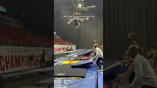 who had the best reaction?!🤣 #fail #gymnastics #sports #flips #funny #gym #trampoline