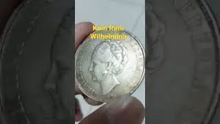 Koin 2.5 Gulden Wilhelmina Nederlandsch Indie Koin Perak Hindia Belanda