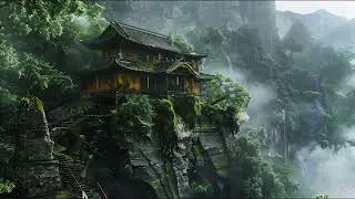 Hidden Mountain Temple 🌿 Cliffside Home | Deep Relax & Calm Nature