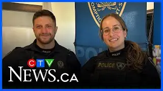 Two hero Assomption, Que. police officers pulled a man from a burning car