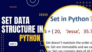 Set Data Structure Methods Python | The Bee Coding | part 1
