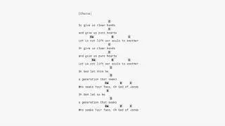 Give Us Clean Hands (CAPO 1) guitar chord with lyrics
