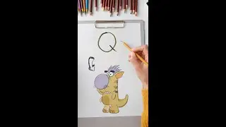 How to turn letter Q into funny animal Easy for Beginners || #Shorts #Viralshorts #Art #drawing