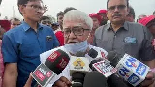 Left Front Leader Biman Bose at Brigede Rally of 4 Left Organisations.