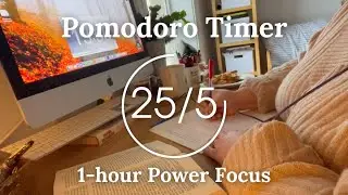 1-hour POMODORO 25/5 with a published author | Focus, Study, Work