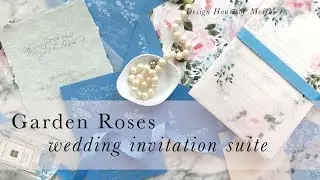 Garden Rose and Vellum Wedding Invitations
