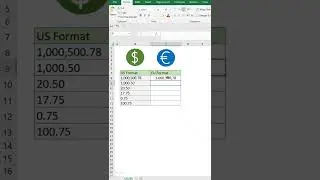 How to convert US to European number format in Excel?