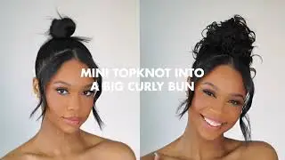 HOW TO: Curly Topknot | Cami Clip-In Bun Extension | INSERT NAME HERE