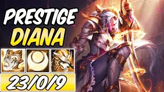 S+ AMAZING CLEAN PRESTIGE EDITION DIANA MID Battle Queen Skin | ANTI-TANK Build & Runes | SEASON 11