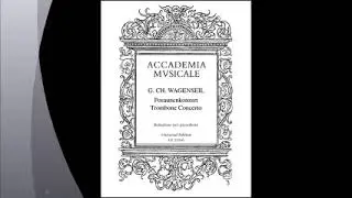 Georg Christoph Wagenseil - Concerto per Trombone 1st Mvnt. to Cadenza w/Harpsichord Play Along