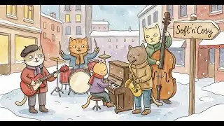 Relaxing Winter Jazz ❄️ Work and Chill with Soft'n'Cosy Cats