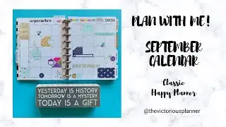 September Calendar Spread | PLAN WITH ME!! | Classic Happy Planner | Trendsetter Accessory Book
