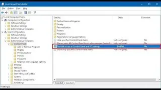 How To Disable Access to Control Panel in Windows 10